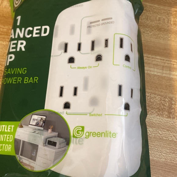 Greenlite Tier 1 Advanced Power Strip 5 Outlet Wall Mounted Factory Sealed New - Picture 3 of 3